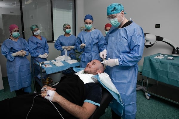 hair transplant local anesthesia